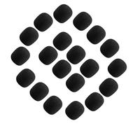 Kisangel 80 Pezzi Microfono Windscreen in Schiuma per Headset e Lavalier Antivento e Antirumore Compatibile con Amplificatori Leggero e Traspirante per Uso in Aula Tour e Spettacoli