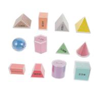 Kisangel 8pezzi Manipolativi Per Ragazzo Ragazza Modelli Geometrici Plastici Per Misurazione Del Volume Strumenti Didattici Di Geometria Per La Classe Giochi Educativi Per Ragazzi e Ragazze