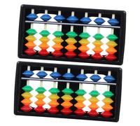 Kisangel Abaco per Bambini Colorato in ABS 2 Strumento Didattico per L'apprendimento della Matematica Abaco per L'aritmetica Perline Giocattolo Educativo per Scuola e Asilo