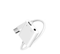 Kisangel Adattatore Audio USB C Bianco con Chip Intelligente Convertitore Digitale Tipo-C Jack per Cuffie e Microfono Supporta Ricarica e Chiamate Plug Play Scocca Alluminio Resistente