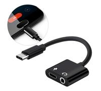 Kisangel Adattatore Tipo c Per Cuffie in Lega Di Alluminio Nero Per Telefoni Usb c Senza Jack Ausiliario Supporta Riproduzione Audio e Risposta Chiamata