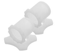 Kisangel Anelli Antiscivolo per Microfono in Silicone Bianco Effetto Luminoso, Facile da Installare e Rimuovere, Compatto, per Palchi e Bar, Confezione da 2 Set