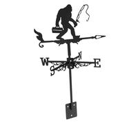 Kisangel Banderuola Decorativa Metallo con Gorilla Pescatore Segnavento per Giardino e Esterni Resistente alle Intemperie Installazione su Tetto Decorazione Unica per Spazi Esterni