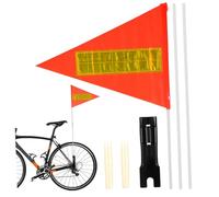 Kisangel Bandierina Sicurezza Bici Riflettente con Estensibile Resistente Strappi per Avviso Esterna e Protezione Ciclisti