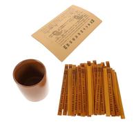 Kisangel Bastoncini della Fortuna in bambù 64 Esagrammi, Kit Completo Libro e Tubo di Divinazione, Strumenti Spirituali per Meditazione e Pratica Taoista