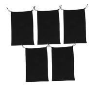 Kisangel Borsa Coulisse per Occhiali da Sole e Sci Custodia Morbida in Microfibra Nera 25X14 CM Set da 5 Pezzi Porta Occhiali da Viaggio e Protezione Antigraffio per Attività Outdoor