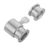 Kisangel Bullone Supporto Griglia in Ferro Cromato con Manicotti Limitatori per Asta Spiedo Girarrosto, Accessori Ricambio Barbecue per Cottura Uniforme, Installazione Rapida per Grigliate