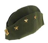 Kisangel Cappello da ballerino marinaio, performance di square dance, cappello da hostess a barca, basco in tela, verde, 28 x 14 x 1 cm