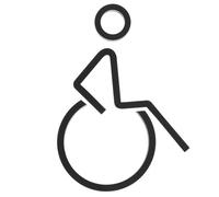 Kisangel Cartello per Disabili in Acrilico Nero per Bagno Accessibile, Segnale Chiaro e Facile da Installare per Wc e Ascensori in Spazi Pubblici