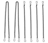 Kisangel Catene da appendere in ferro nero con ganci, 6 catene da appendere per pubblicità esterna, manifesti, cartelli, piante da giardino e casa