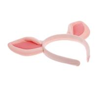 Kisangel Cerchietto Orecchie da Maialino Rosa in Stoffa | Accessorio Leggero e Comodo, per Spettacoli di Halloween e Foto, Design Tenero per Genitori e Figli