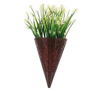 Kisangel Cesto Appeso di Fiori Artificiali Fiori Artificiali realistici Fiori Artificiali al Coperto casa Ortensia Falso Piante finte al Coperto Fiori di Simulazione appesi plastica Bianca