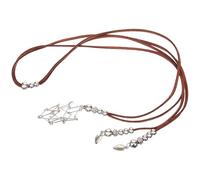Kisangel Collana Porta Pietre di Cristallo Gabbietta Regolabile in Cuoio e Metallo, Elegante Accessorio Decorativo per Abbinare a Costumi o Magliette