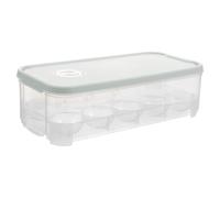 Kisangel Contenitore con Coperchio in Plastica per Uova da Frigorifero Portatile Salvaspazio e Impilabile, 10 per Cucina, Dispensa e Picnic