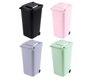 Kisangel Contenitori per Rifiuti da Scrivania in Plastica Set 4 Pezzi con Design a Conchiglia, Mini Contenitori per Carta da Straccia per la Casa e le Stanze Interni Colore Casuale