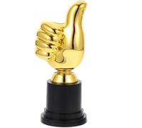 Kisangel Coppa Premio Con Pollice Alto - Trofeo Di Plastica D'oro Per Vincitori E - Statua Della Mano Decorativa Per Feste Giochi E Premiazioni Mini Coppa Per