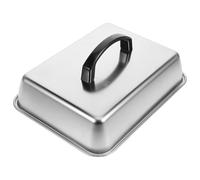 Kisangel Copri Grill Rettangolare in Acciaio Inossidabile Coperchio per Piastra Bbq Resistente al Calore Accessorio Versatile per Cucina Western e Grigliate Familiari