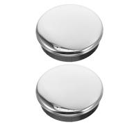 Kisangel Coprimozzo per Ruota Marina in Acciaio Inox 304 Nero Coprivolante per Barca 2 Pezzi Resistente alla Corrosione e Facile da Installare Protezione Sterzo per Uso Nautico