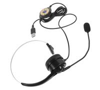 Kisangel Cuffia Telefonica USB con Microfono Singolo Auricolare Leggero Antirumore per Call Center e Videoconferenze