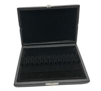 Kisangel Custodia per Ance Oboe in Legno con Copertura PU Scatola Protettiva con Slot Contenitore Umidificato per Conservazione Ance per Musicisti in Viaggio e Performance