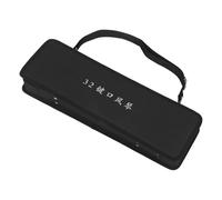 Kisangel Custodia per Melodica 32 Tasti in Canvas Nero con Manico, Borsa Protettiva e Antipolvere per Tastiera Pianola Portatile da Viaggio
