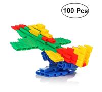 Kisangel da Costruzione per Bambini 100 Educativo in ABS Set Giochi Colorati per Sviluppo e Apprendimento