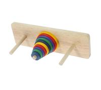 Kisangel da Tavolo Torre Hanoi in Legno per Adulti Puzzle Intelligente Colorato Abilità per Sviluppo Intellettuale Attività Creativa per Relax e Divertimento