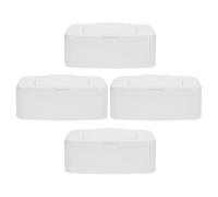 Kisangel Dispenser per Salviette Umidificate 4 Pezzi con Coperchio Sigillante, Scatola Portatile per Bagno e Scrivania, Conservazione Umidità Prolungata, Facile Apertura con Pulsante