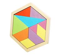 Kisangel Educativo in Legno 10 Puzzle Geometrici a d'Ape per Puzzle Didattico per Sviluppare Competenze Cognitive