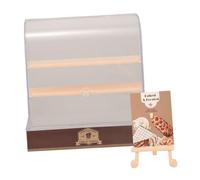 Kisangel Espositore Miniatura Per Torte Stile Pastificio Scaffale Trasparente Per Casa Delle Bambole Creativo Per Decorazioni e Gioco Interattivo Facile Assemblaggio e Collezionismo Di