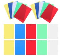 Kisangel Etichette Facili da Installare 100 Pezzi Colorate in Plastica Impermeabili per Uso Packaging e Pricing, per Etichettatura Bagagli e Inventario