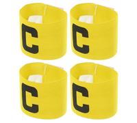 Kisangel Fasce da Capitano per Calcio 4 Pezzi in Nylon Resistenti all'Usura Facili da Regolare per Hockey e Calcio per Adulti