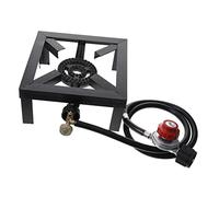 Kisangel Fornellone Gas Portatile Ghisa con Regolatore Camping Cucinare All Frittura e Preparazioni Domestiche