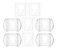 Kisangel Ganci ad Incastro in Acrilico Trasparente 8 Pezzi per Appendere Quadri e Specchi, Supporti Resistenti Design a Otto Fori, per Pareti, Porte e Mobili, Accessori Versatili