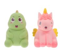 Kisangel Giocattoli da Bagno per 2 Pezzi Spruzzo in Materiale Sicuro e Leggero Set Animali Unicorno e Dinosauro per Giochi Interattivi in Vasca e Doccia Adatti per Feste e Piscina