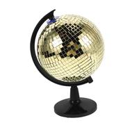 Kisangel Globo Specchio Dorato Rotante Decorazione Disco Riflettente Brillante da Tavolo Elegante per e Feste Tema Disco Design Anni