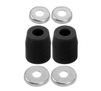 Kisangel Kit Ammortizzatori per Skateboard in Pu Neri, Boccole per Truck Longboard Cuscini Antiurto, Supporti Antivibrazioni per Skate Carving e Cruiser, Installazione Rapida Senza