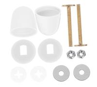 Kisangel Kit Bulloni WC con Copriviti e Controdadi in Acciaio Inossidabile e Copertura Protettiva Decorativa per Sedili WC Resistente e Facile da Installare