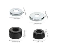 Kisangel Kit Completo Ammortizzatori per Roller e Skateboard con Boccole Coniche e Cilindriche Paracolpi in PVC Nero e Rondelle di Protezione Accessori Antishock per Pattinaggio su Strada e