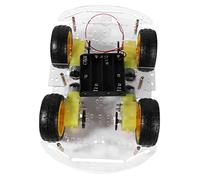 Kisangel Kit Telaio Auto Intelligente Diy Con Ruote Encoder e Box Batteria Per Robot Traccianti Facile Installazione Struttura Stabile Progetto Educativo
