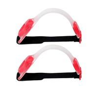 Kisangel Lampada LED per la Corsa Notturna Rossa Set 2 Pezzi Braccialetto Luminoso Portatile per Runner Ciclisti e Camminatori Luce di Sicurezza Fluorescente Durata 80 Ore
