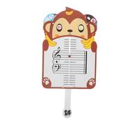 Kisangel Lavagna Didattica Musicale Portatile Forma Scimmia con Manico Schede Flash Note Musicali per Insegnamento Teoria Musicale e Pratica Tastiera per Principianti
