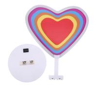 Kisangel LED Lampada Neon Forma di Cuore Batteria Luce Notturna Romantica per Camera da Letto Decorazione Cuore LED per Feste e Giorno degli Innamorati Lampada Tavolo in Abs Resistente
