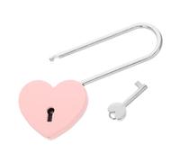 Kisangel Lucchetti a Forma Di Cuore Chiavi, Lucchetto Dell'amore Compatto in Lega Di Zinco Resistente, Per Diari, Valigie e Scatole Regalo, Set Da 2 Pezzi Rosa Per Matrimonio e Anniversario