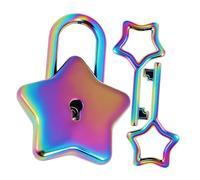 Kisangel Lucchetto Piccolo a Forma Di Stella in Metallo Con Chiave, Decorativo Per Diario Fai Da Te e Portagioie, Lucchetto Carino Resistente e Leggero Per Ragazze