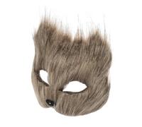 Kisangel Maschera Volpe Mezza Faccia in Leggera con Fascia Elastica Costume Cosplay Halloween e Mascherata Design Traspirante e Vista Libera per Feste e Carnevale