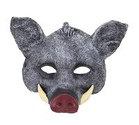 Kisangel Maschera Wild Boar Grigia per Cosplay Halloween Decorazione Animale Accessorio Maschera Spaventosa per Adulto per Party Masquerade e Costume Horror
