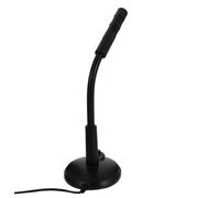 Kisangel Microfono Desktop USB Nero in Plastica con Base Stabile, Versatile | Canto e Live Streaming, Design Moderno e Semplice, Facile da Usare, Supporto Flessibile