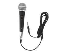 Kisangel Microfono Dinamico con Cavo per Karaoke Nero, Riduce Rumori di Fondo e Soffio, Realizzato in Plastica e Metallo, per Conferenze e Discorsi Pubblici