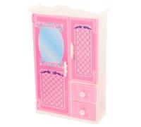 Kisangel Mini Giocattoli Per Guardaroba Armadi Per Bambole Bambola Mobili Per La Casa Delle Bambole Miniature Minuscolo Arredamento Casa Roba in Miniatura Plastica Rosa